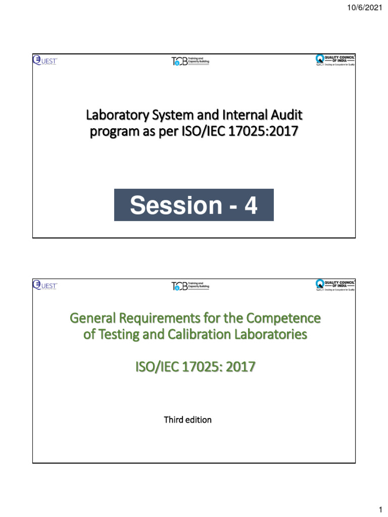 Session - 4 (ISO IEC 17025 _2017) | PDF | Risk | Risk Management