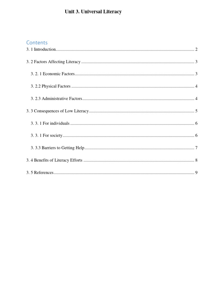 Factors Influencing Universal Literacy | PDF | Literacy | Poverty