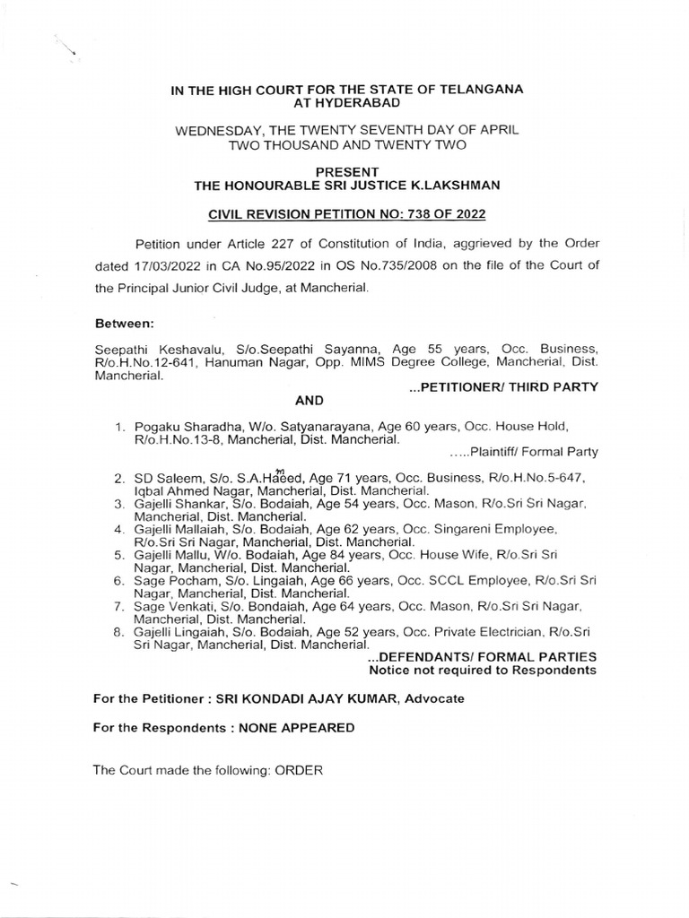 Certified Copy Application in Court | PDF | Lawsuit | Judgment (Law)