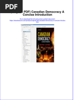 Ebook Download (Original PDF) Canadian Democracy A Concise Introduction All Chapter