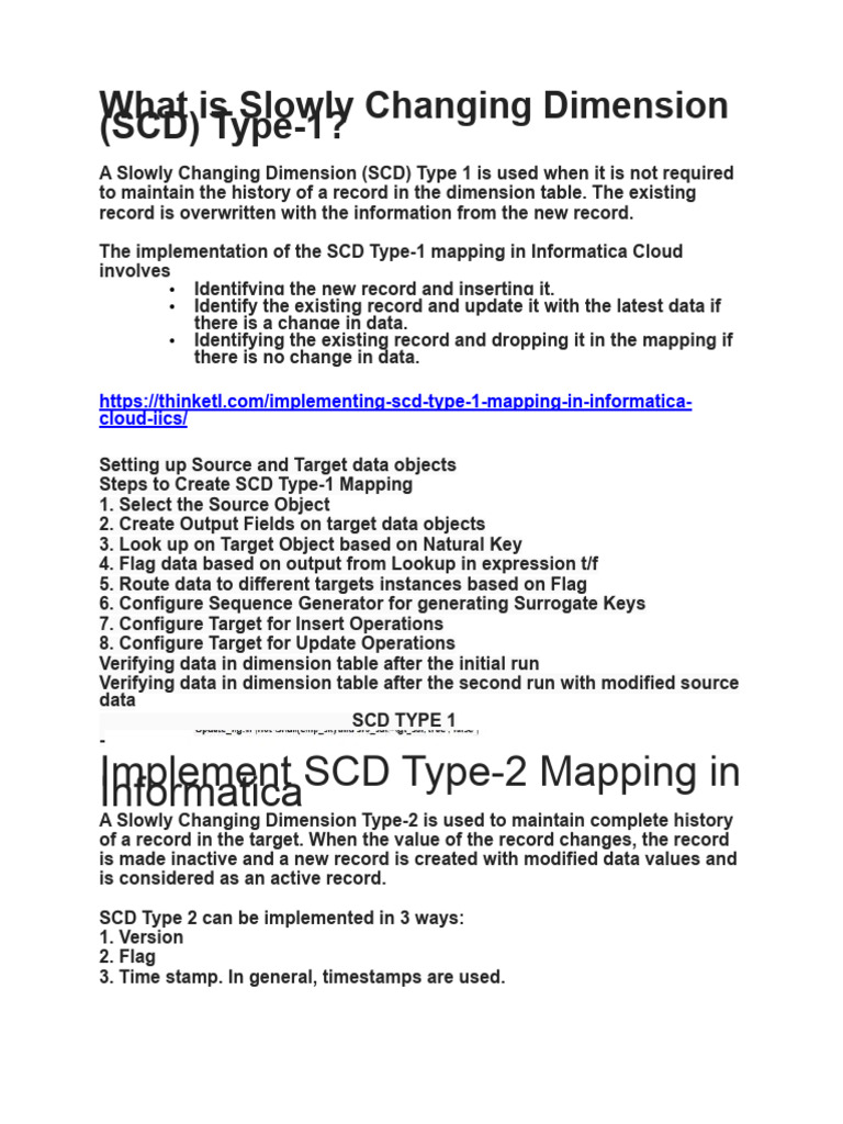 Implementing Slowly Changing Dimensions | PDF | Information Technology ...