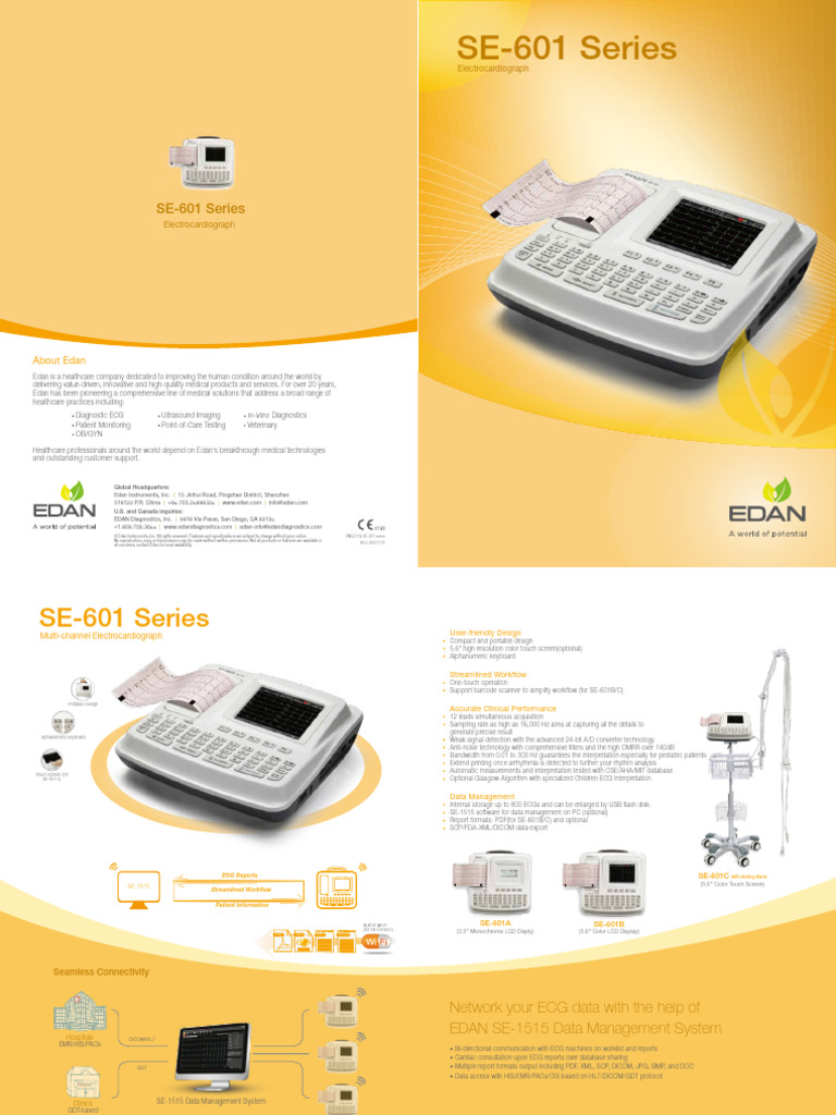 SE-601 6 Channel ECG | Download Free PDF | Computer Engineering ...