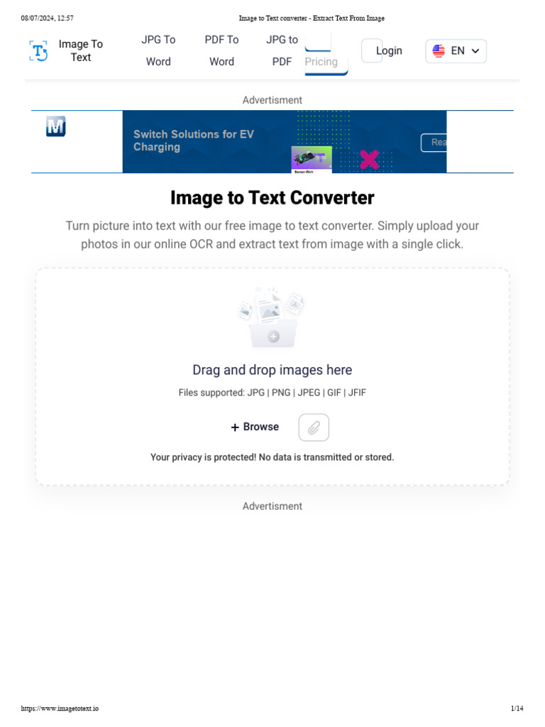 Image to text converter extract text from image pdf optical