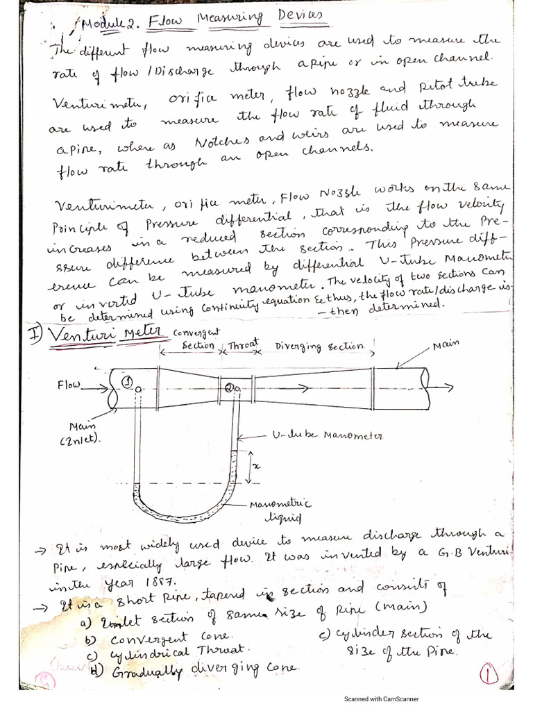 Fluid Dynamics - Flow Measuring Device | PDF