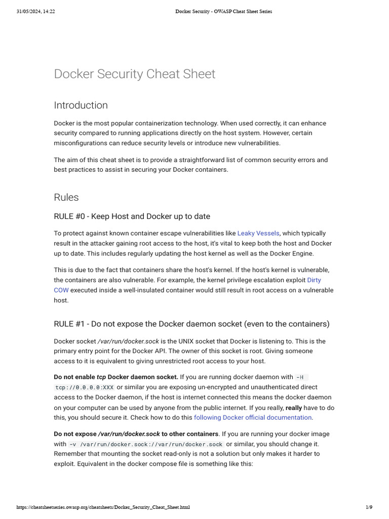 Docker Security Best Practices Guide | PDF | Computer Architecture ...