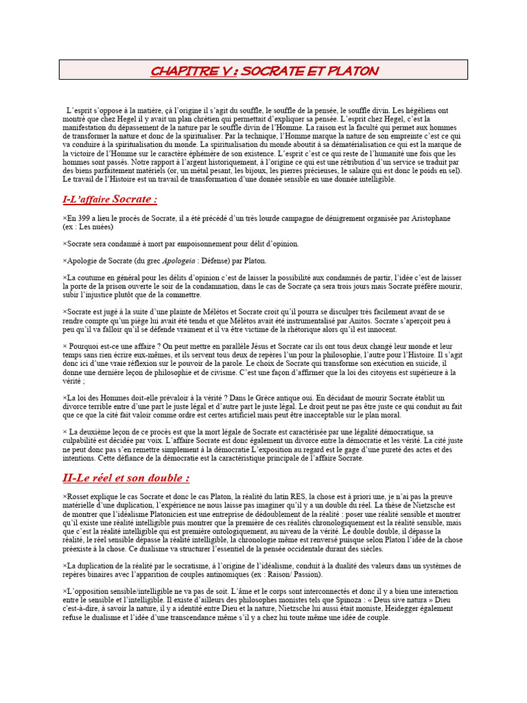 Relation entre Socrate et Platon | PDF | Justice | Crime et violence