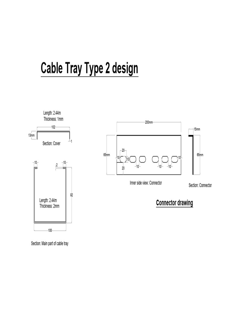 Cable tray drawing_Type2_15th June | Download Free PDF | Electrical