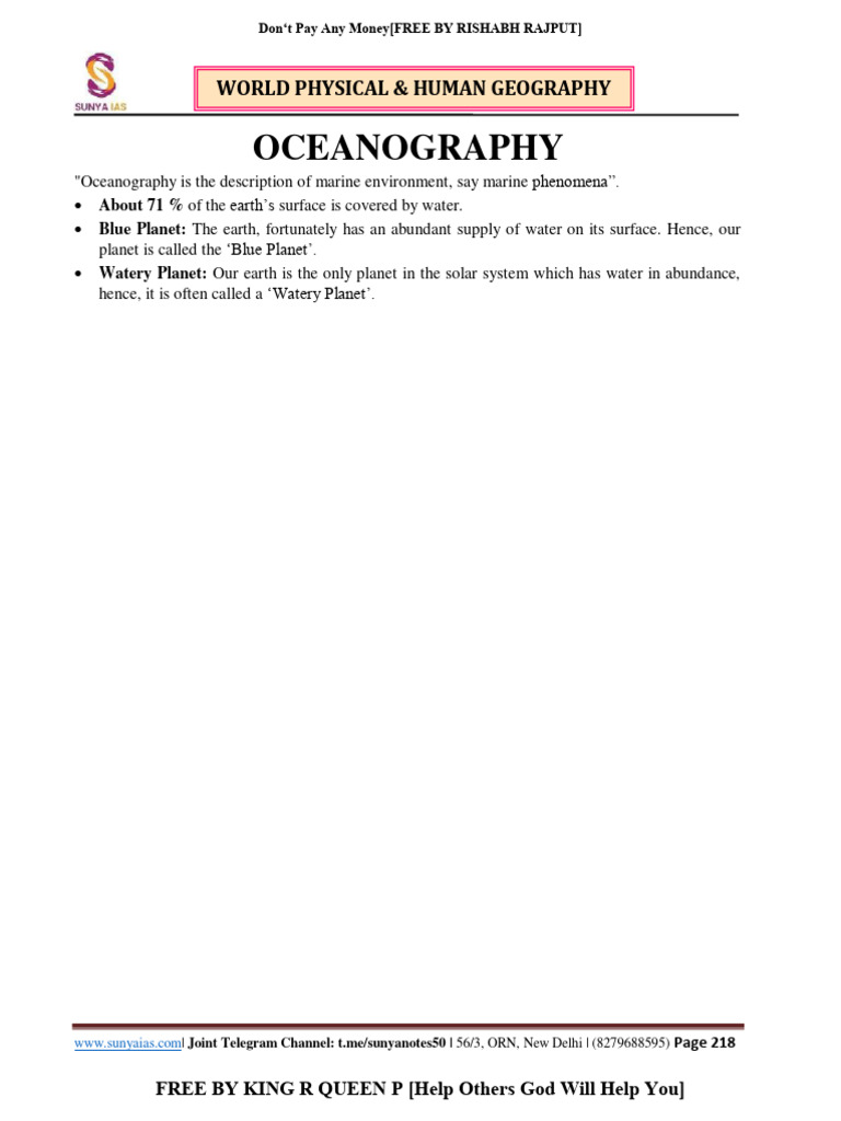 World Geography Part 3 Sunya Prelims2024Notes KING R QUEEN P | PDF ...