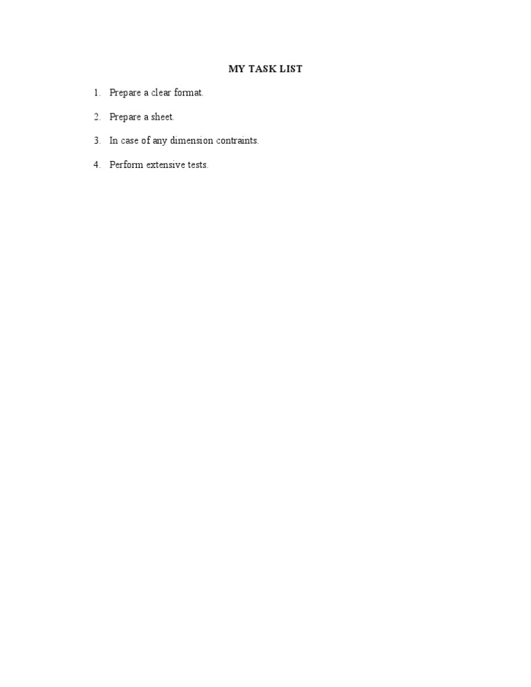 Prepare A Clear Format. 2. Prepare A Sheet. 3. in Case of Any Dimension ...