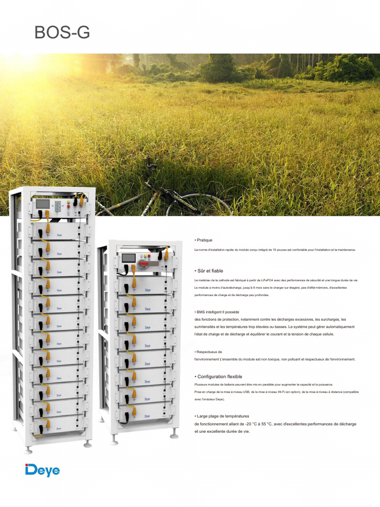 Module de batterie BOS-G Deye 5,12 kWh | PDF | Électricité ...