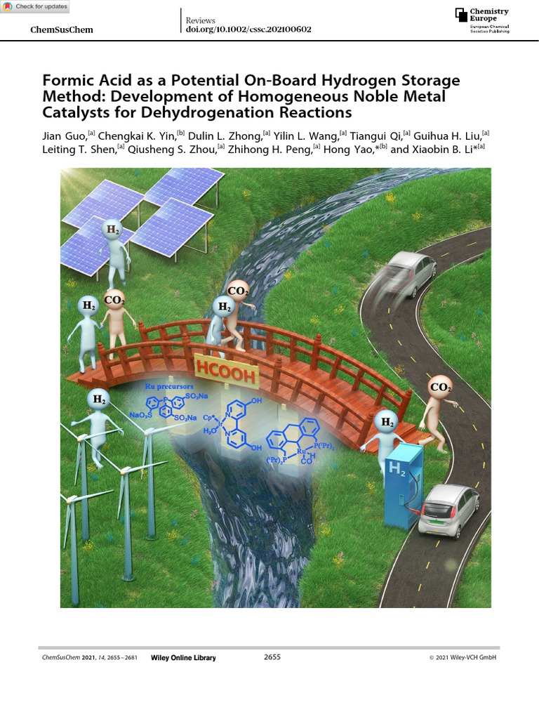 Chemsuschem 2021 guo formic acid as a potential on board hydrogen