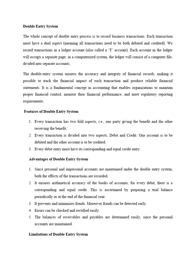 NOTE 4 Doublef Entry System | PDF | Debits And Credits | Invoice