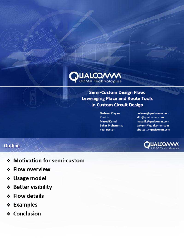 Semi Custom Design Flow Leveraging Place | PDF | Computer Engineering ...