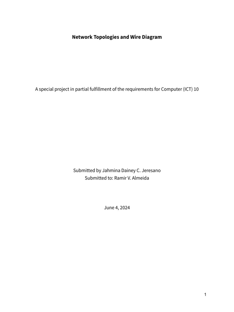 Network Topologies and Wiring Diagrams | PDF | Network Topology ...
