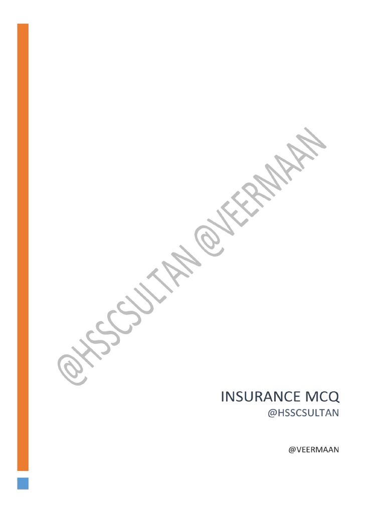 400 Insurance MCQ English | PDF