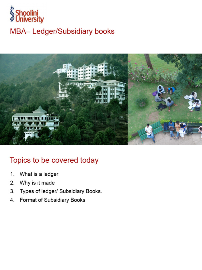 Understanding Ledgers and Subsidiary Books | PDF | Debits And Credits ...