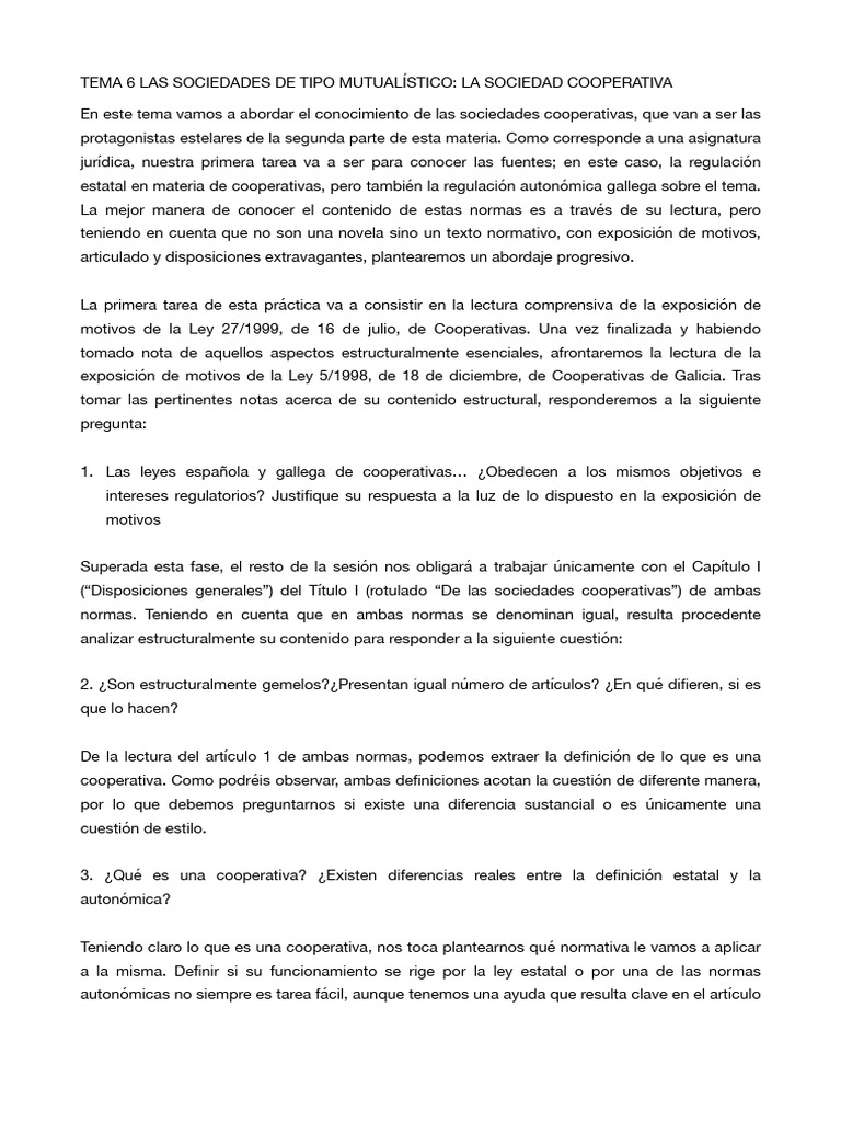 Introducción a las Sociedades Cooperativas | PDF | Cooperativa | Sociedad