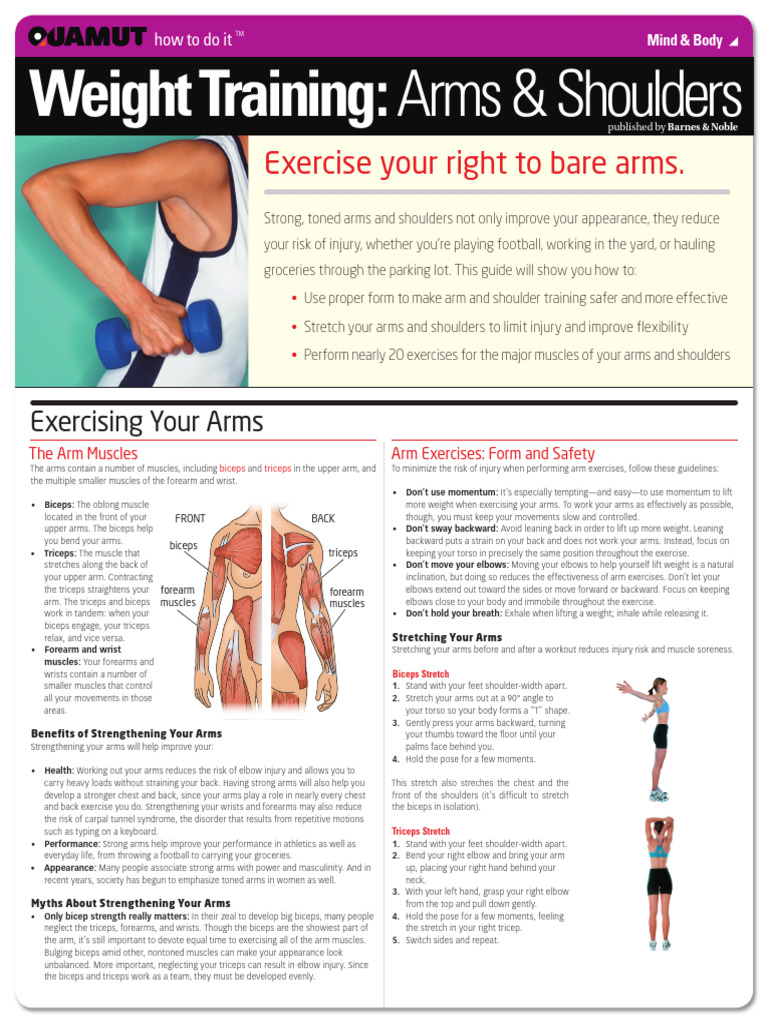 Weight Training Arms and Shoulders | PDF | Arm | Musculoskeletal System