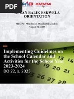 DO - s2023 - 022 DepEd School Calendar 2023-2024 | PDF