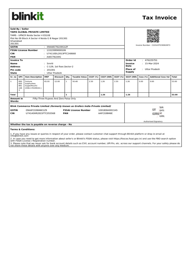 ForwardInvoice ORD275635101 | PDF | Invoice | Taxes