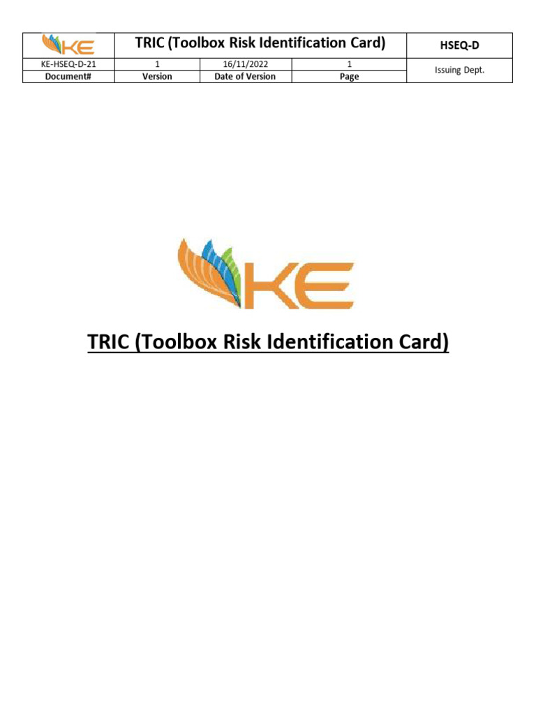TRIC Procedure Revised Version | PDF | Safety