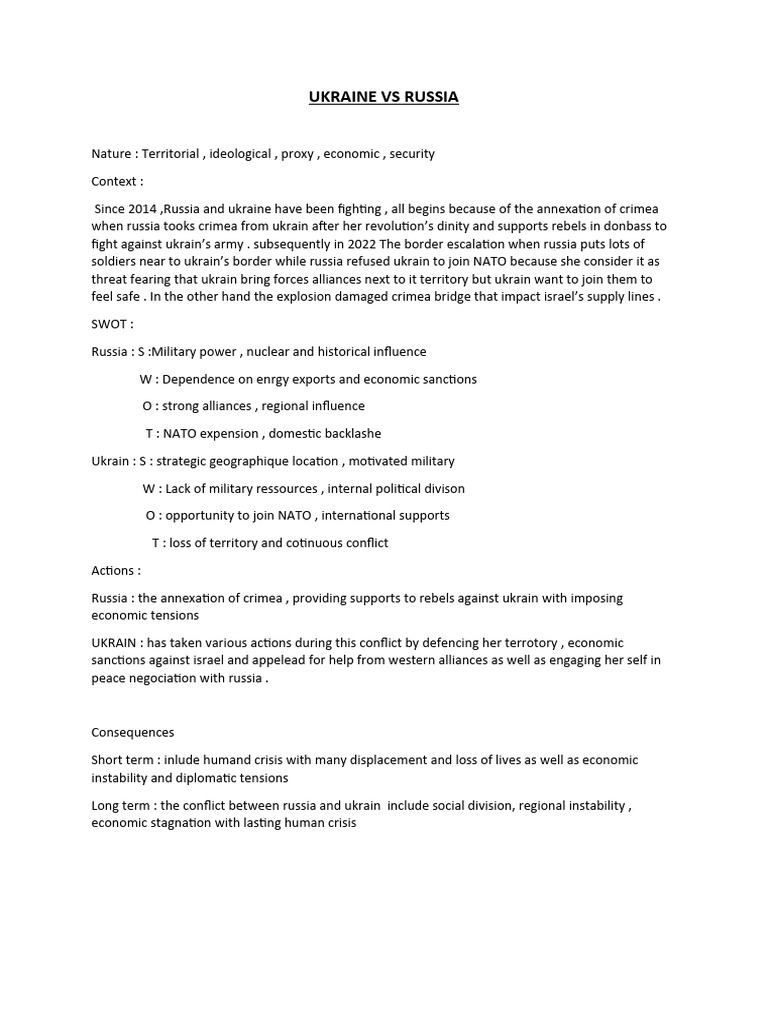 Ukraine VS Russia | PDF