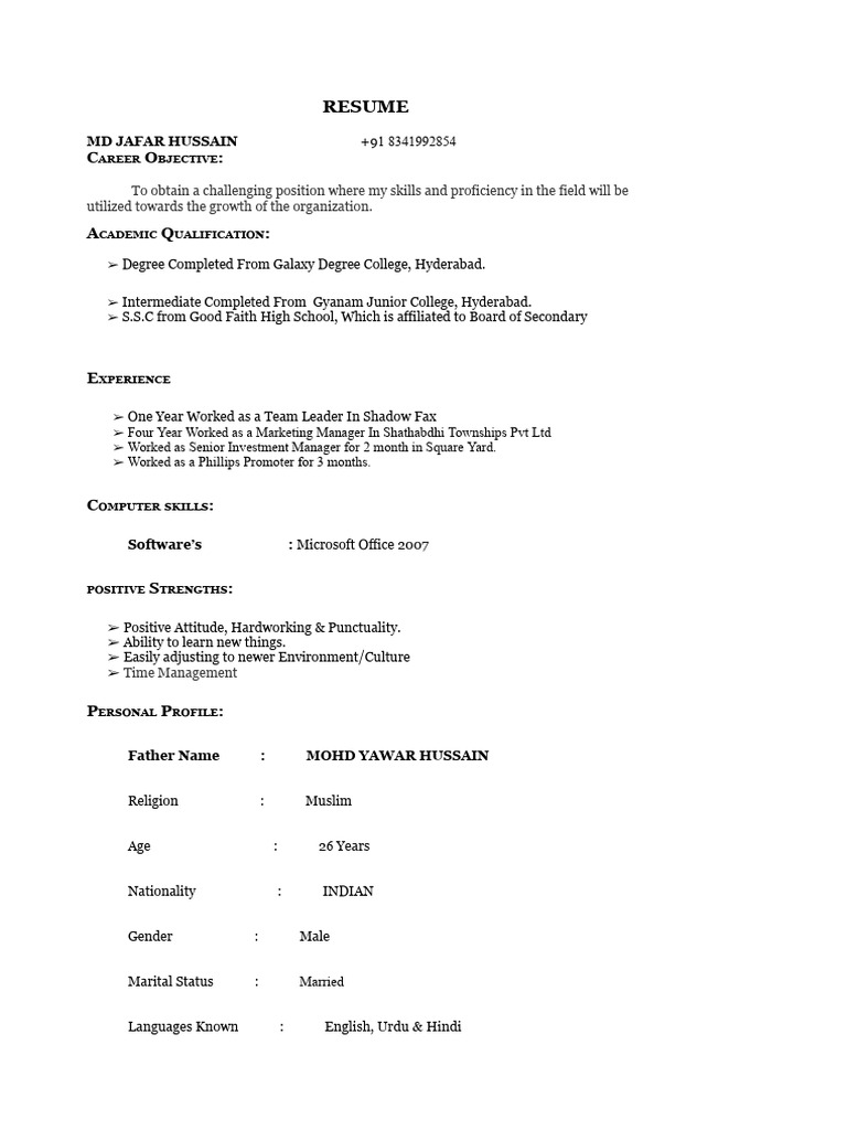Resume PDF | PDF | Career & Growth | Self-Improvement