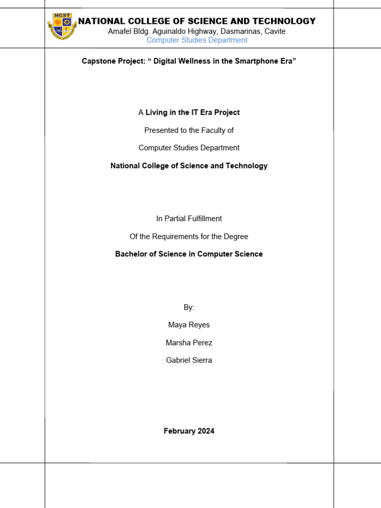 Final documentation format pdf