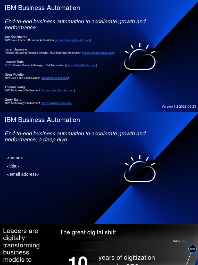 IBM Cloud Pak for Business Automation | PDF | Automation | Product ...