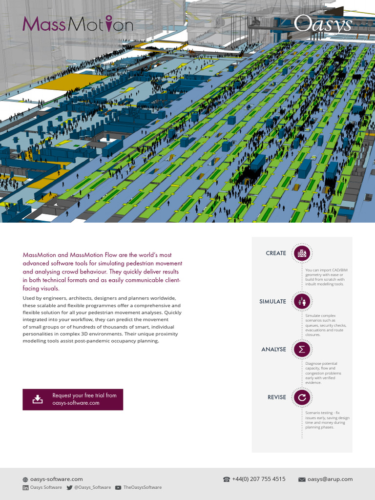 Oasys Massmotion Brochure Pdf Building Information Modeling
