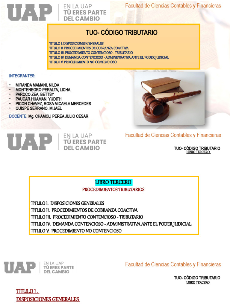 Procedimientos del Código Tributario | PDF | Mandato | Contabilidad