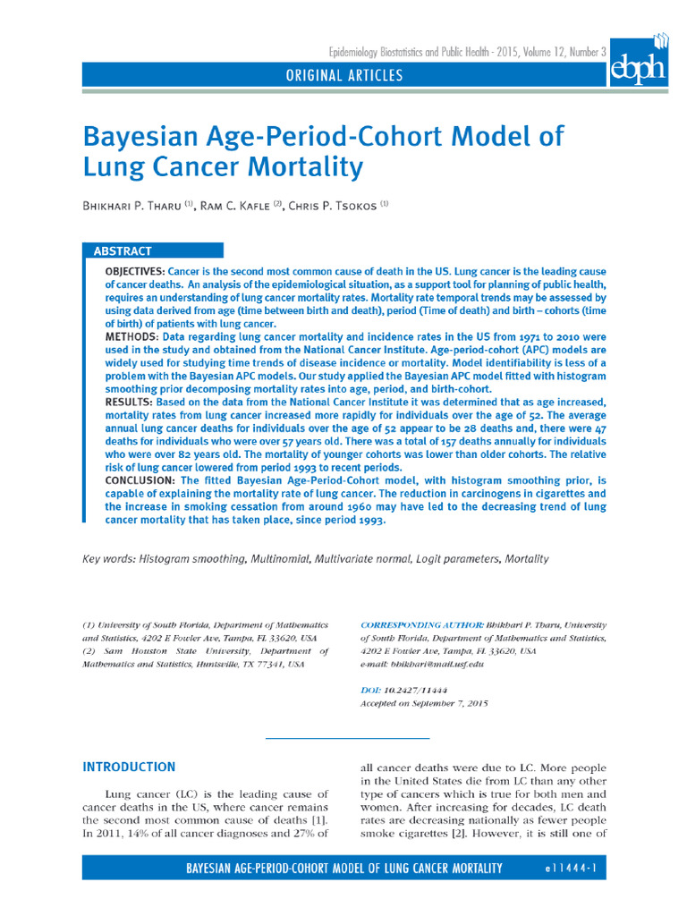 Bayesian Apc Lung Cancer | PDF