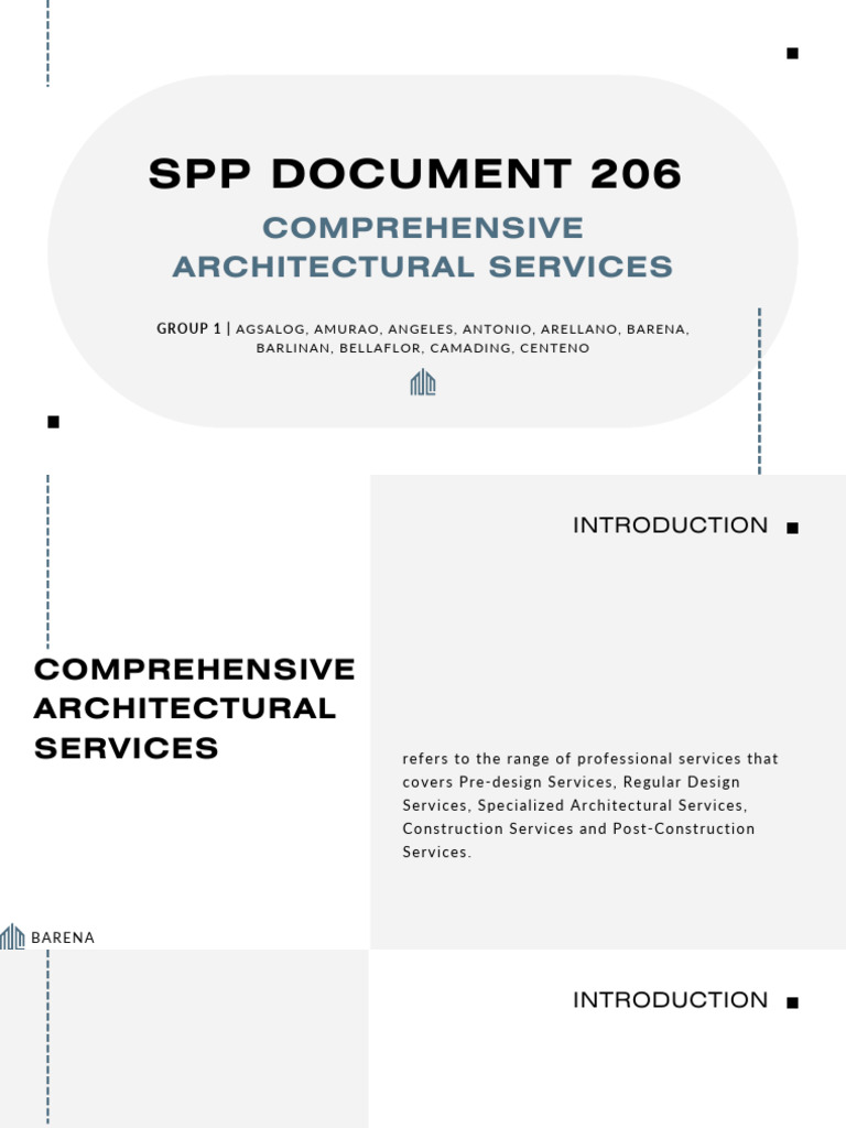 SPP 206: Comprehensive Architectural Services | PDF | Architect ...