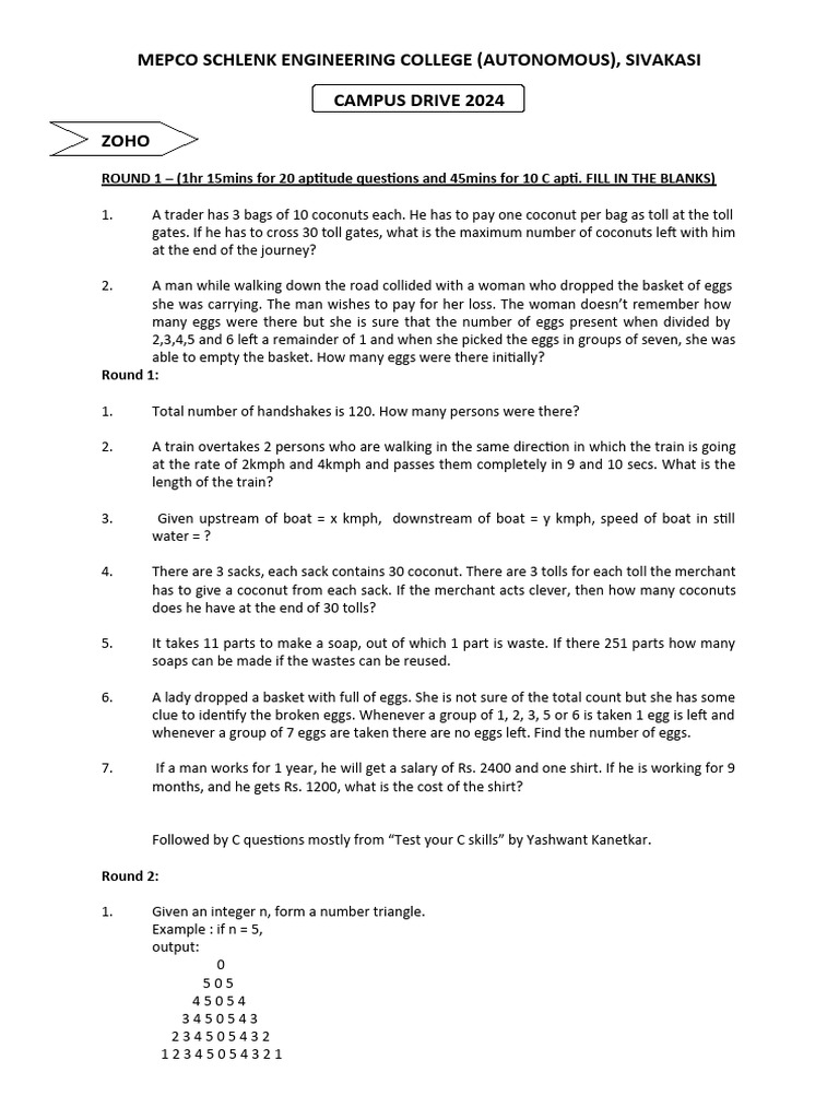 Solartis Aptitude Test Overview | PDF | String (Computer Science) | Numbers