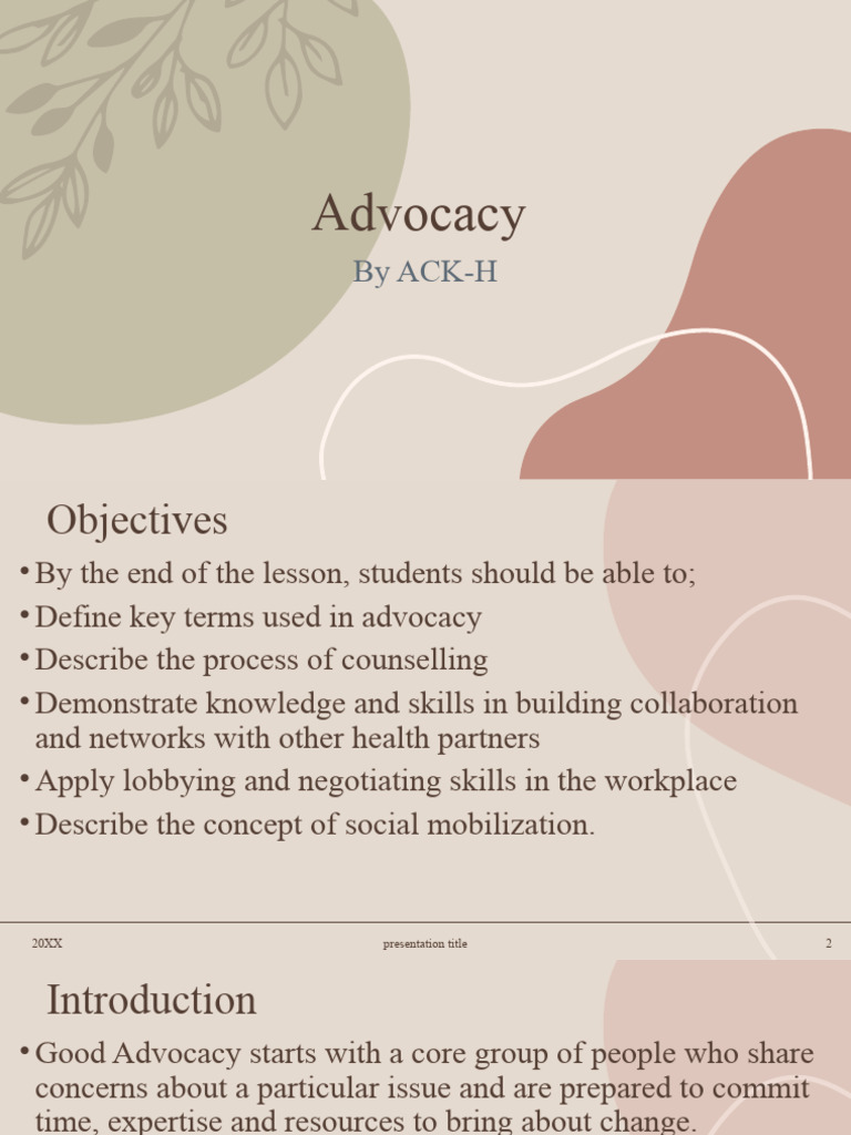 Advocacy 2 Pdf Nursing Negotiation