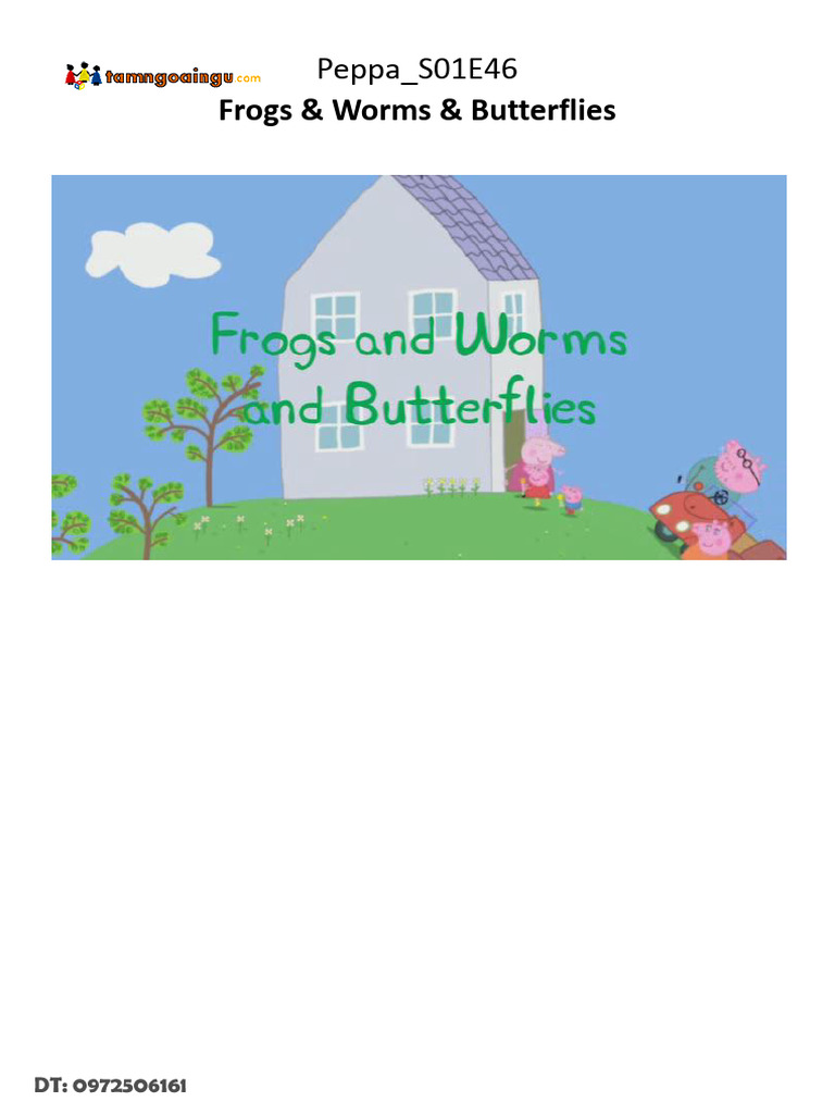 Peppa - Pig .S01E46.Frogs .And .Worms .And .Butterflies | PDF ...