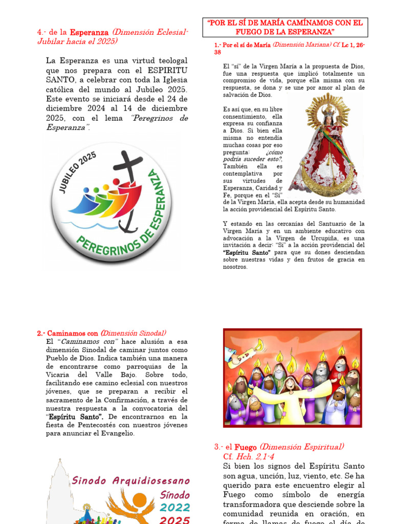 Peregrinos de Esperanza hacia 2025 | PDF | María, madre de Jesús ...