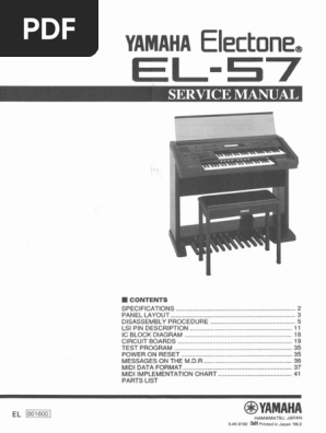 Yamaha Electone El-57 | PDF