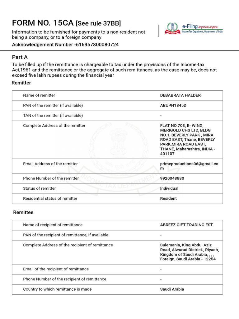 How To E Verify Form 15ca