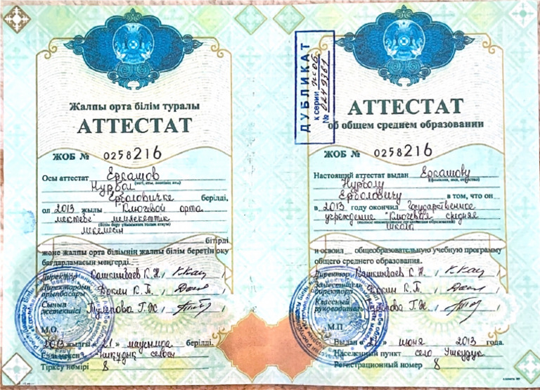 Аттестат | PDF