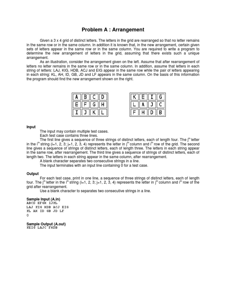ACM-ICPC Programming Problems | PDF | Vector Space | Sequence