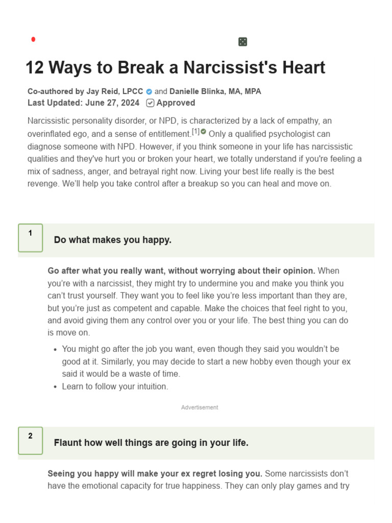 Breaking Free from Narcissistic Love | PDF | Narcissism | Psychology