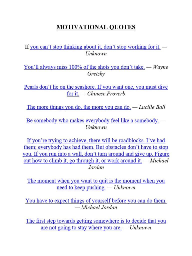 Motivational Quotes | PDF