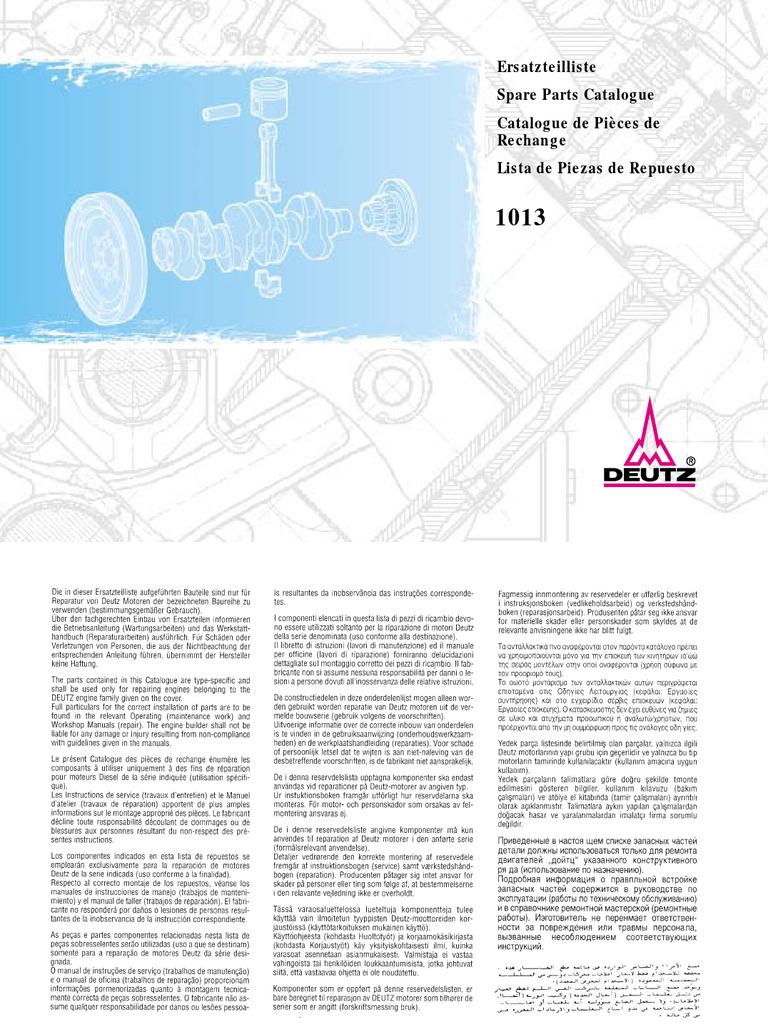 Deutz 1013 | PDF