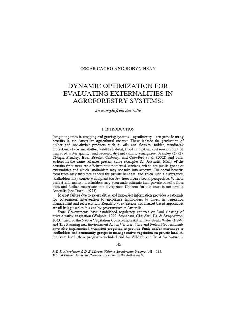 Dynamic Optimization For Evaluating Exte | PDF | Mathematical ...