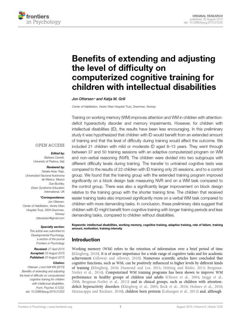 Benefits of Extending and Adjusting The Level of Difficulty On ...