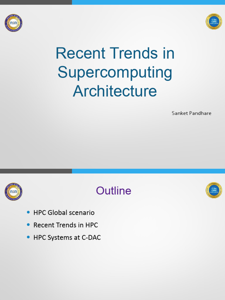 HPC Latest Trends 21122023 | PDF | Supercomputer | Computer Architecture