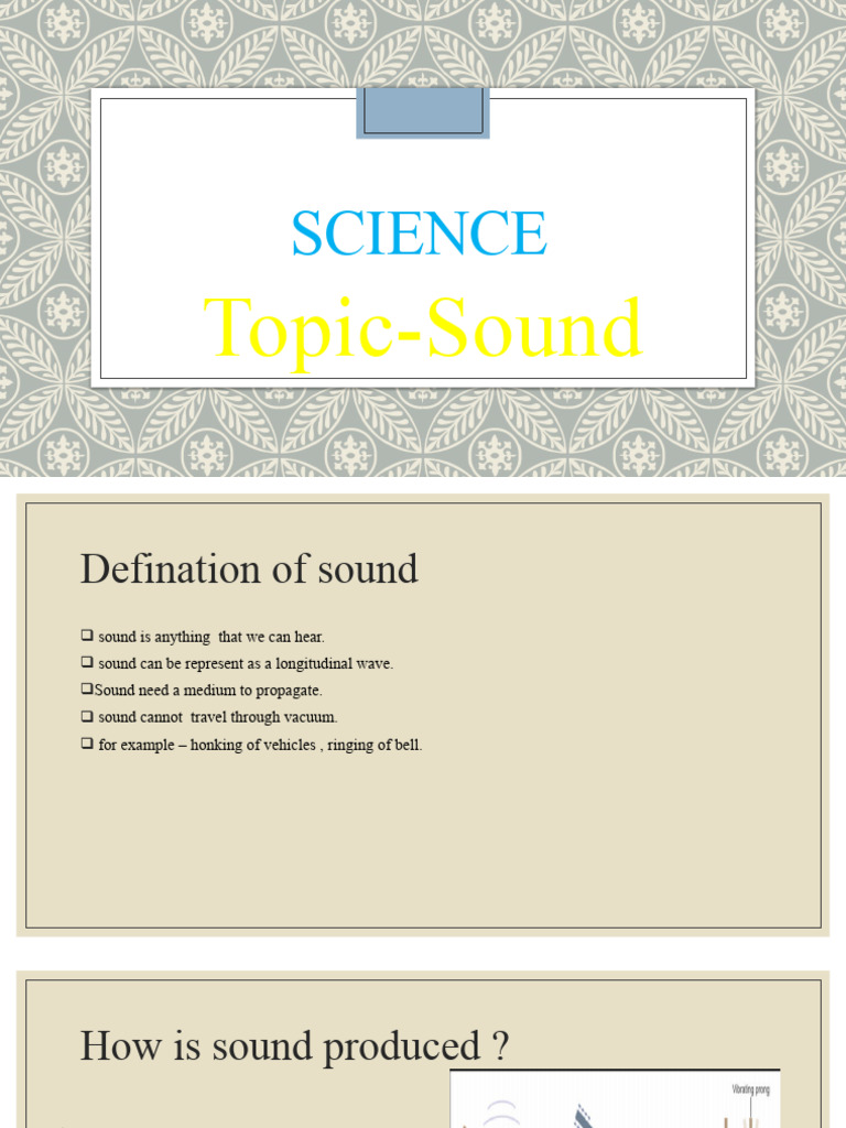 Sound Waves: Concepts and Properties | PDF
