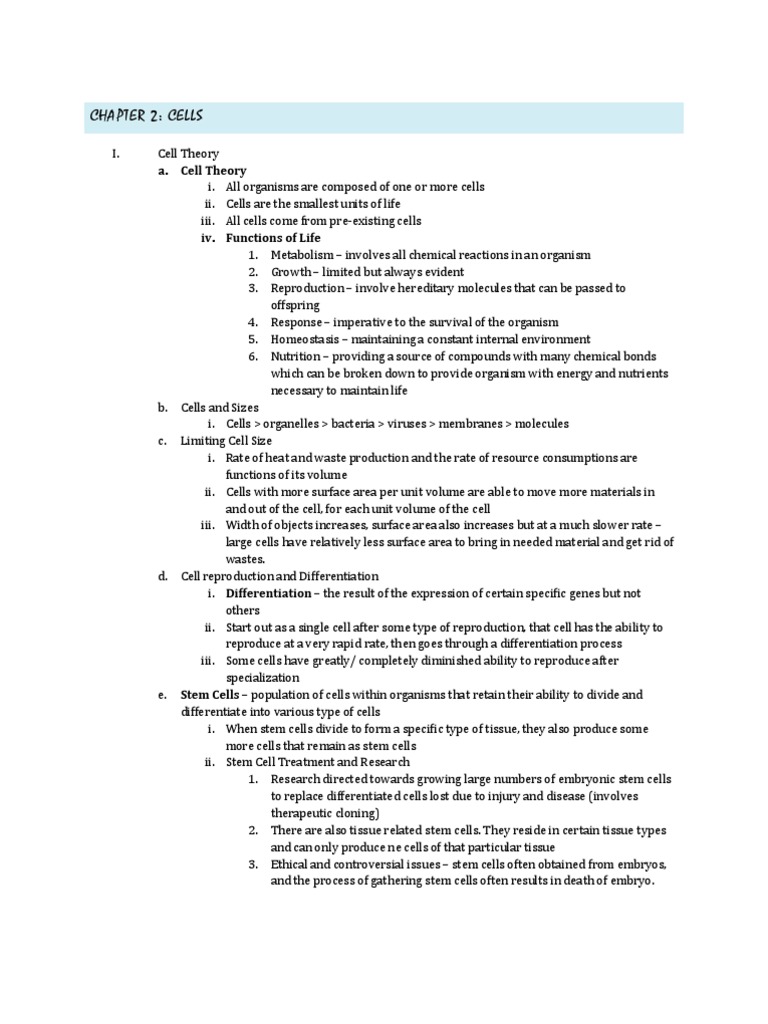 Overview of Cell Structure and Function | PDF | Cell Membrane ...