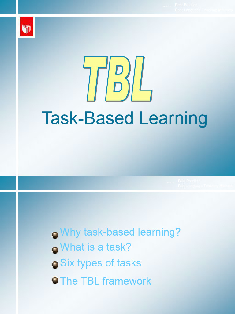 TBL PDF | PDF | Teaching Method | Language Education